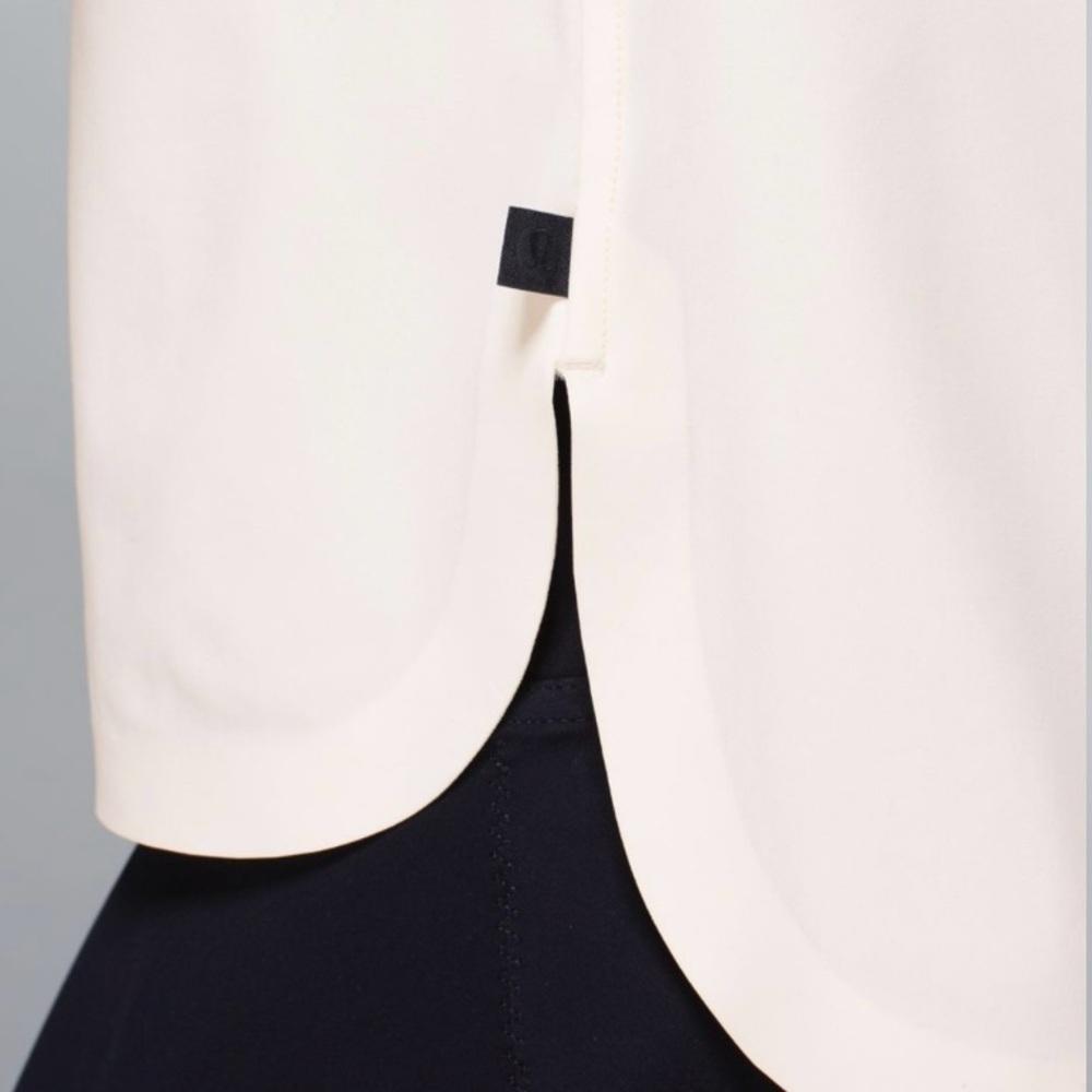 2014 Lululemon Get It On Blouse Angel Wing White Long Sleeve - Retired Rare - Picture 9 of 14